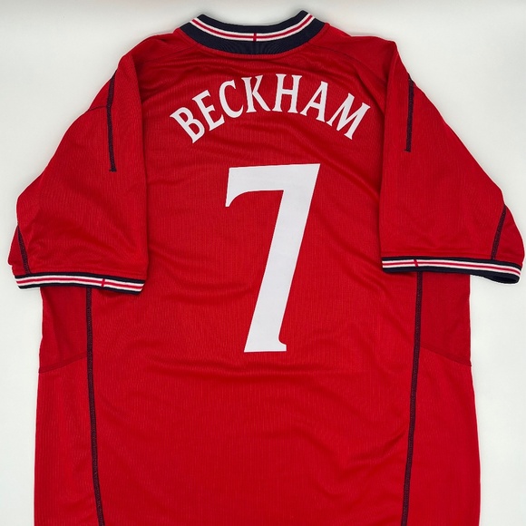 Beckham #7 England 2002/2003/2004 Away ORIGINAL Umbro Soccer Jersey (L)